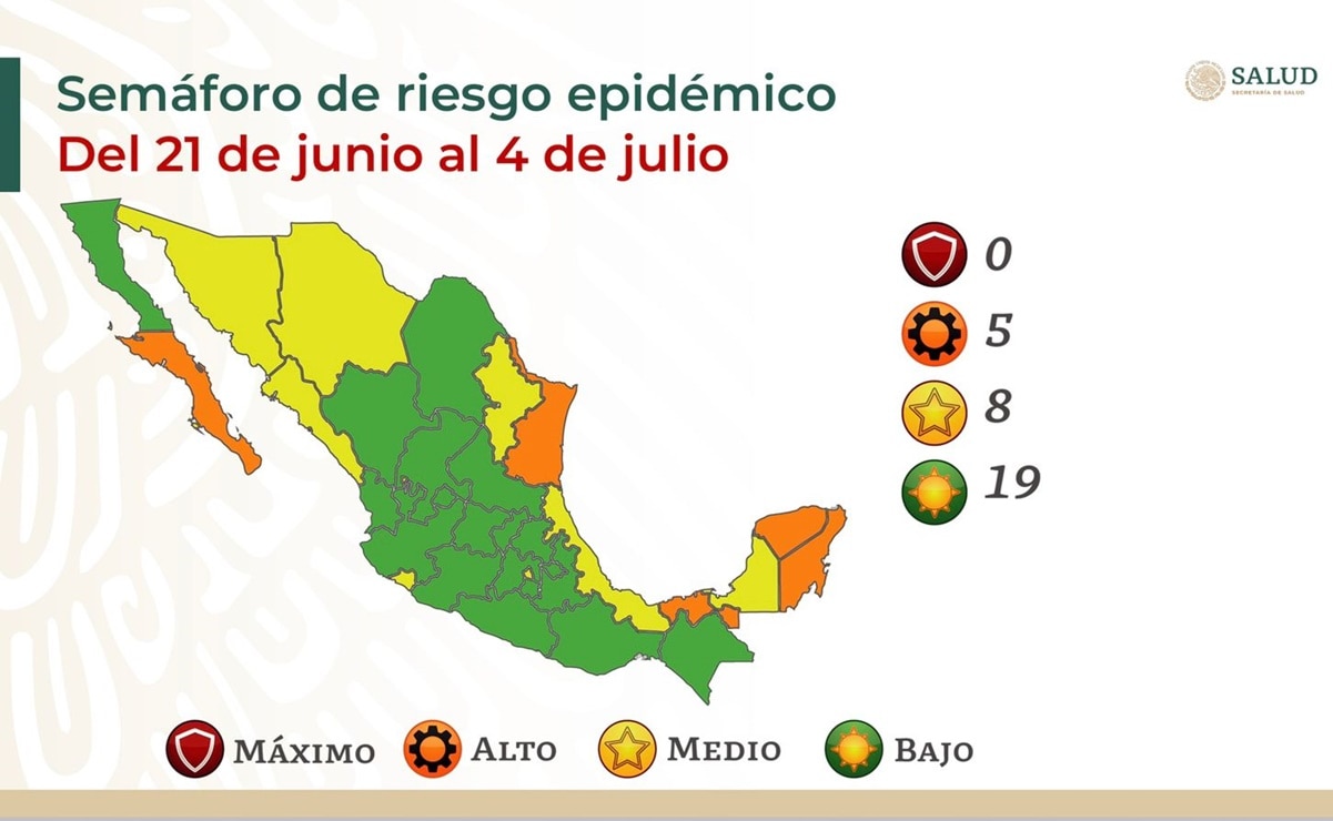 San Luis Potosí estará en semáforo verde del 21 de junio al 4 de julio, anuncia Ssa