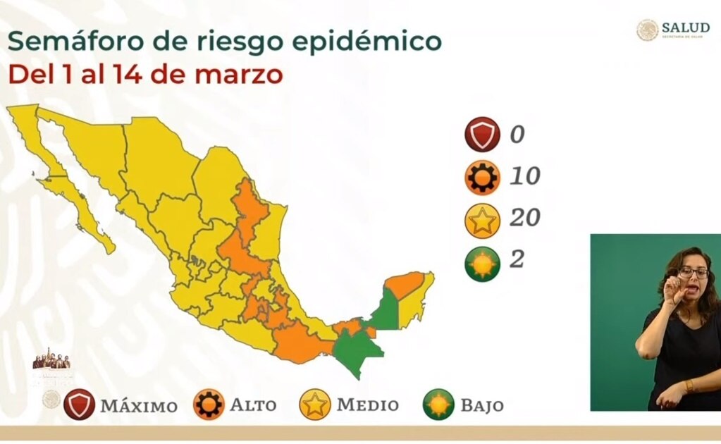 San Luis Potosí se mantendrá en semáforo naranja del 1 al 14 de marzo, confirma Ssa