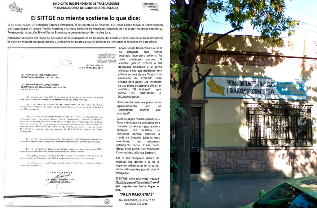 SUTSGE sí avaló desfalco de 1.3 mdd, insiste SITTGE