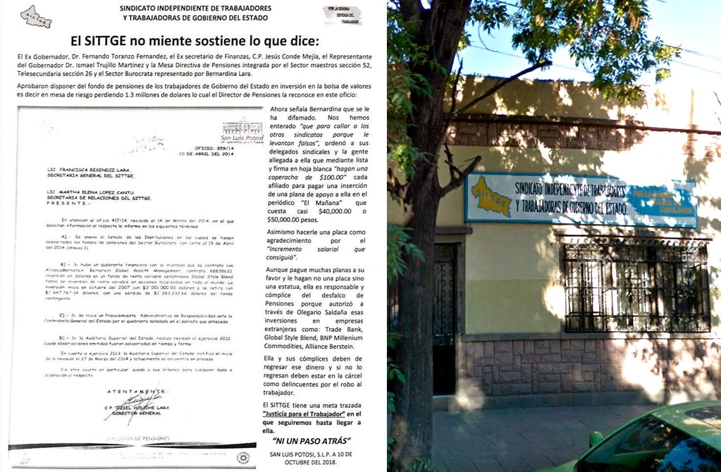 SUTSGE sí avaló desfalco de 1.3 mdd, insiste SITTGE