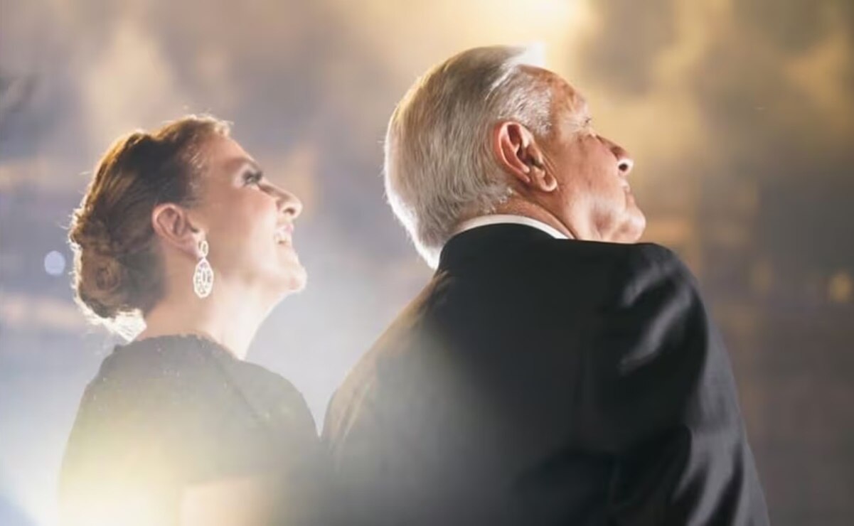 AMLO y Beatriz Gutiérrez Müller en el último Grito de Independencia. Foto: Instagram @beatrizgutierrezmuller