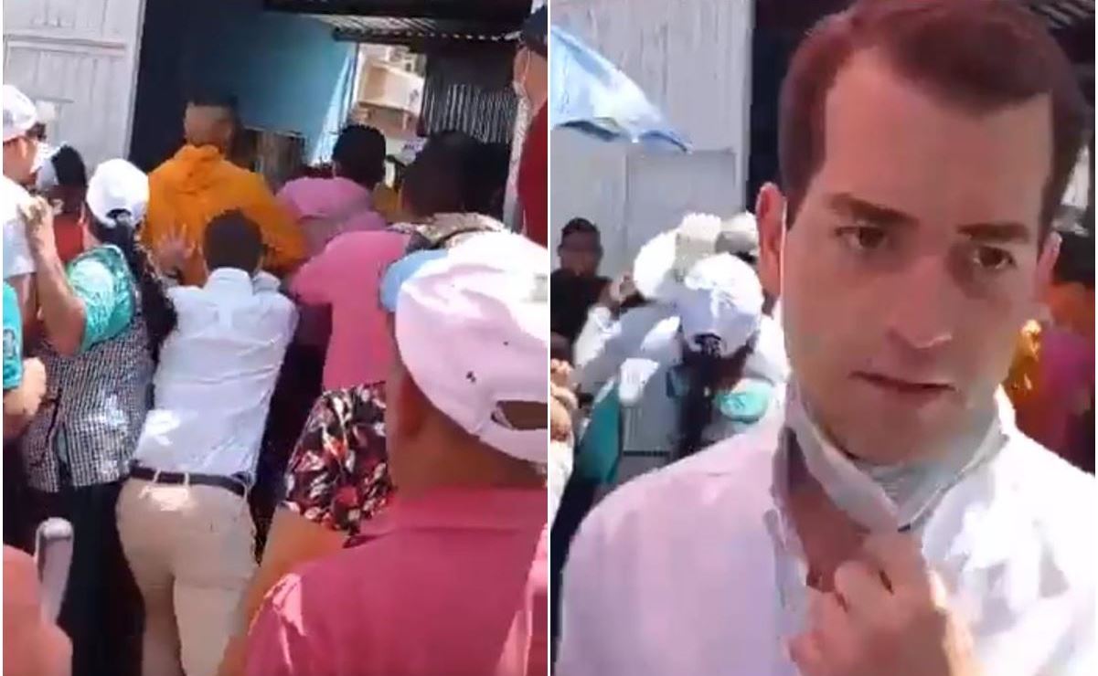 Circula en redes agresión de aspirante a regidor de Morena contra manifestante en SLP