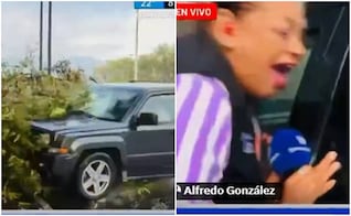 VIDEO: Atropellan a reportera y camarógrafo durante transmisión de noticiero EN VIVO en Monterrey