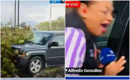 VIDEO: Atropellan a reportera y camarógrafo durante transmisión de noticiero EN VIVO en Monterrey