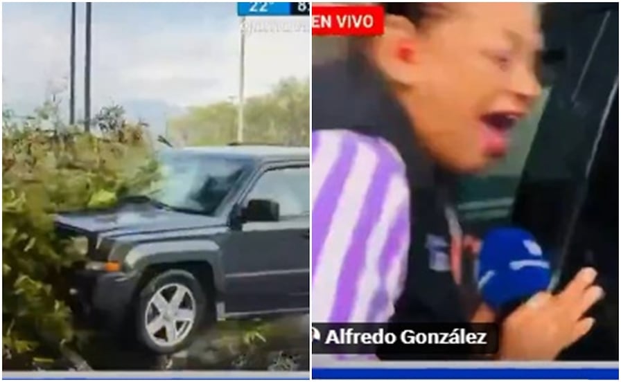VIDEO: Atropellan a reportera y camarógrafo durante transmisión de noticiero EN VIVO en Monterrey