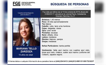 Buscan a estudiante Mariana Tello