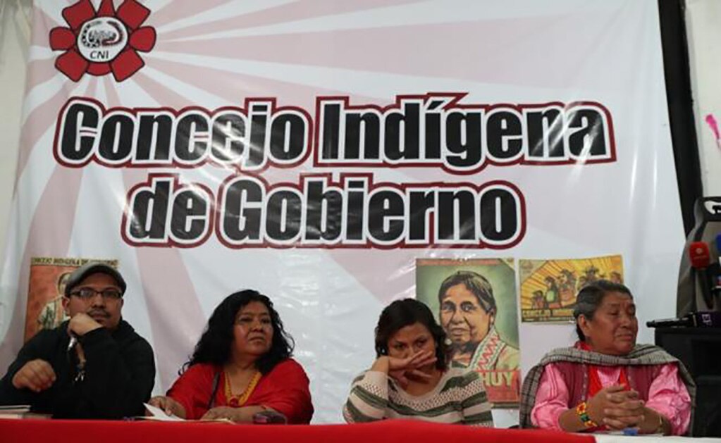 El Concejo Indígena de Gobierno realizó una conferencia de prensa en la colonia doctores donde se dio a conocer el parte médico de MArichuy tras el accidente sufrido. (FOTO: Valente Rosas. EL UNIVERSAL)