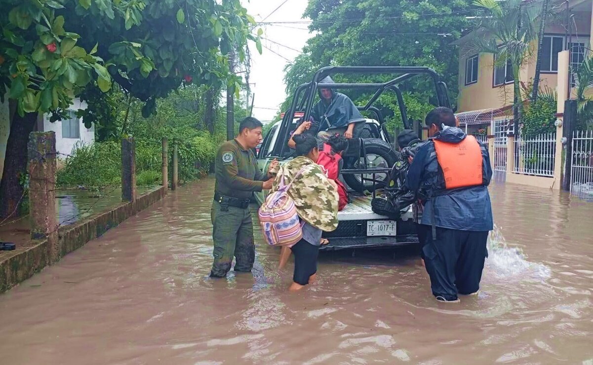 Se reportan 173 personas en albergues ante incremento de los niveles de los ríos en la Huasteca potosina. Foto: Samuel Estrada