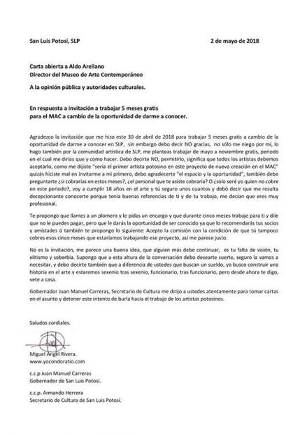 Director del MAC responde a señalamientos de artista