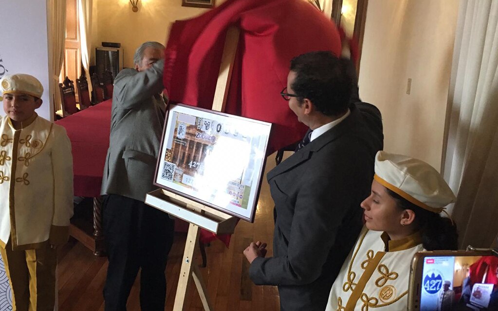 Develan billete de la Lotería Nacional para SLP