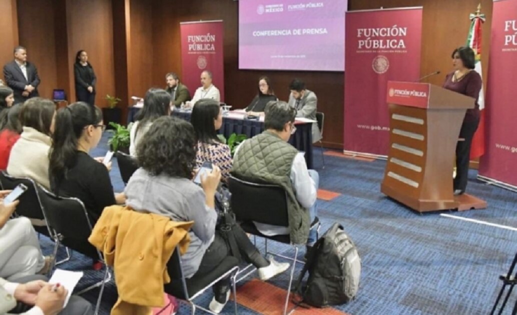 Conferencia de prensa de Irma Sandoval, titular de la Secretaría de la Función Pública / Tomada de Twitter @SFP_mx
