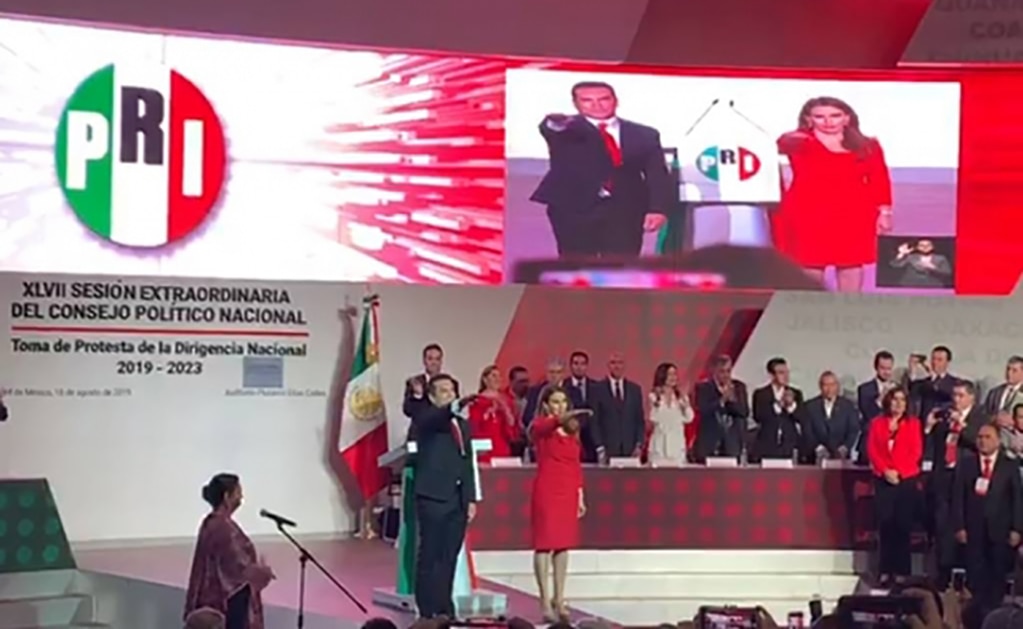 Rinde protesta Alejandro Moreno como nuevo líder nacional del PRI