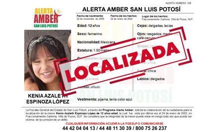 Localizan sana y salva a niña de 12 años reportada como desaparecida en capital de SLP