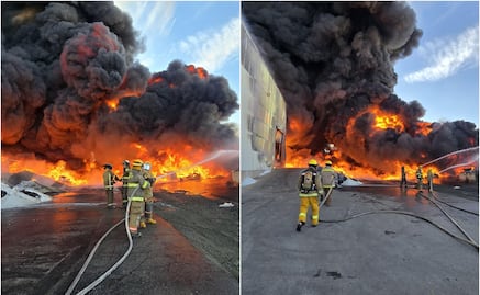 Incendio en planta de plásticos moviliza a cuerpos de emergencia en la Zona Industrial de SLP