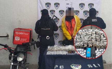 Se hacía pasar por Didi para repartir droga en la capital de SLP; le aseguran más de 200 dosis