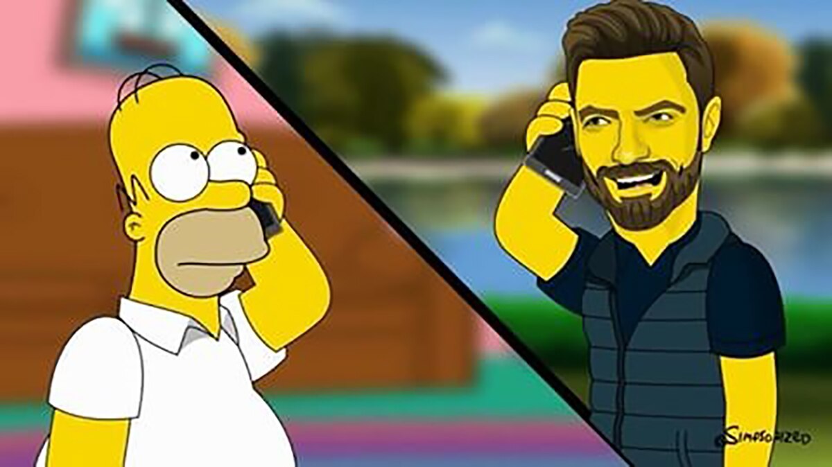 Julián Gil luce como Simpson en Instagram