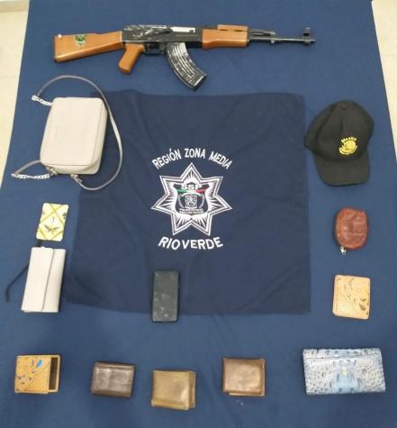 Detienen a banda de asaltantes, tras cometer un violento robo en súper carretera a Rioverde