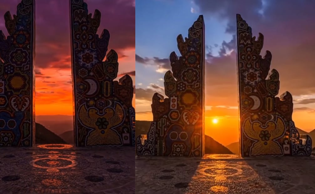 Más de 10 metros de altura tiene el Portal Infinito. Foto: Facebook "Real de Catorce, Mágico"