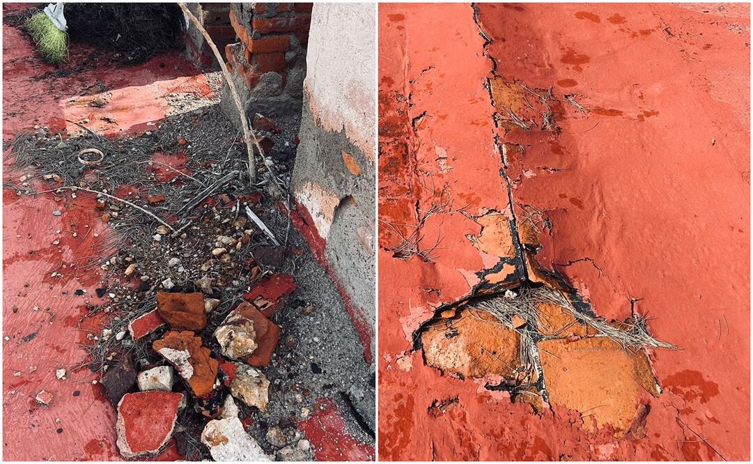 Los padres de familia también reportan daños en el techo, por lo que temen que colapse. Fotos: Cortesía