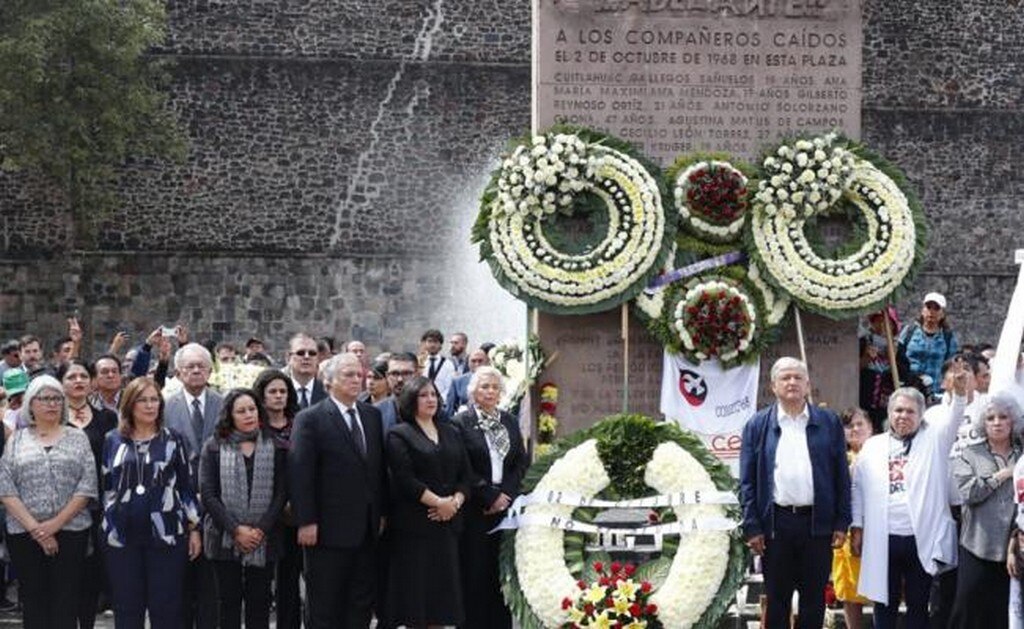 El presidente electo, Andrés Mauel López Obrador, durante la guardia de honor en Tlatelolco. Foto: Yadin Xolalpa/EL UNIVERSAL
