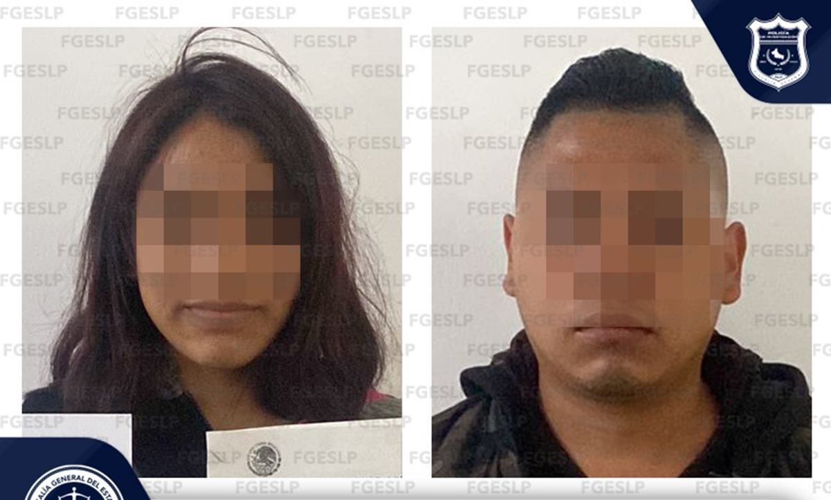 Detienen a pareja señalada por muerte de menor en capital de SLP; caso se investiga como feminicidio. Foto: FGE