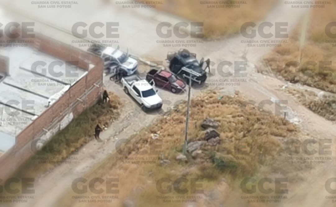 El helicóptero de la GCE fue atacado en la comunidad de San Miguel. Foto: Especial