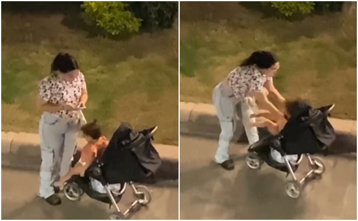 Captan a señora maltratando a una bebé en SLP. Fotos: Capturas de video