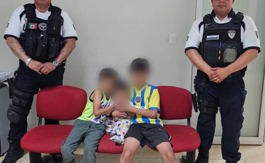 Resguardan a tres hermanitos en situación de abandono en la capital potosina 