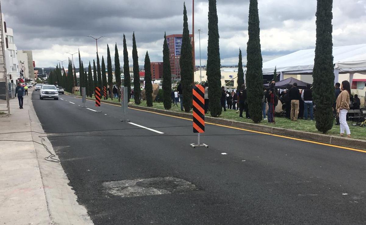Previo a informe, Galindo Ceballos entrega obra en avenida Tercer Milenio en ciudad de SLP 