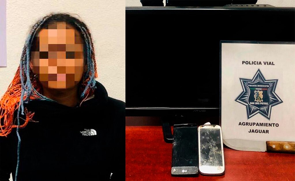 Detienen a mujer por robo al norte de la capital potosina