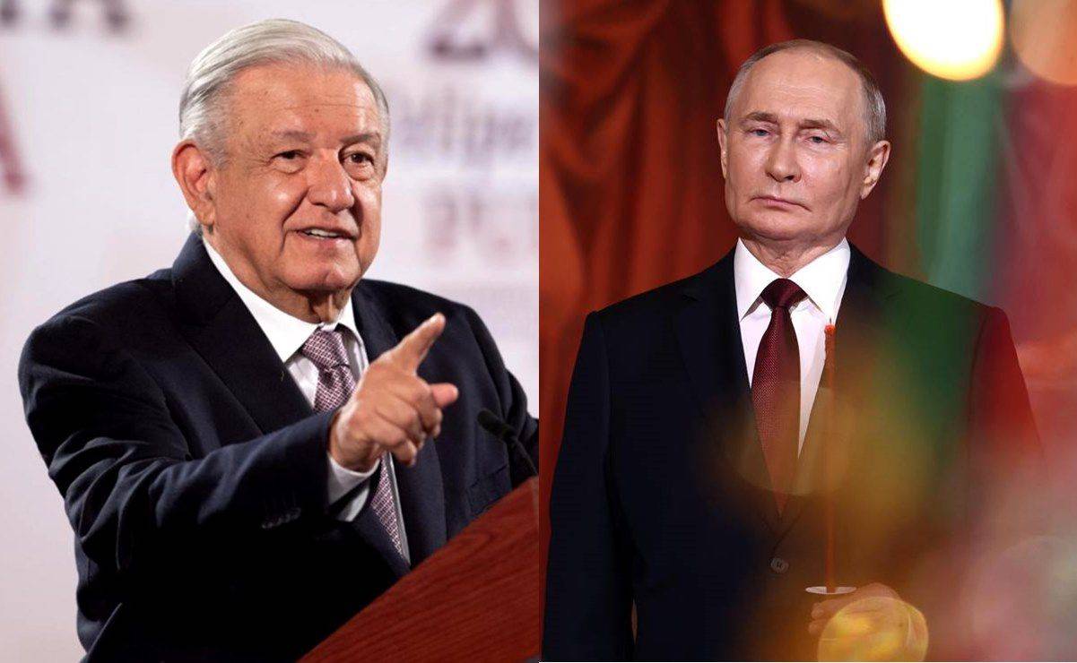 Andrés Manuel López Obrador y Vladimir Putin. Foto: Archivo EL UNIVERSAL
