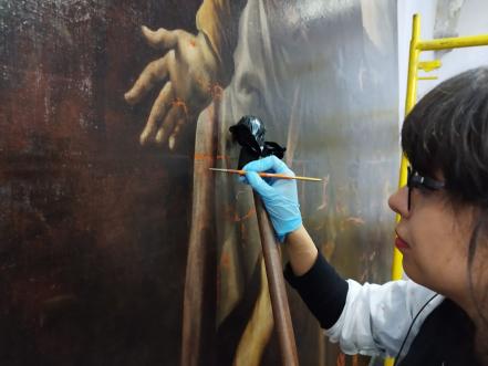 Restauran lienzo de arte sacro que data de 1750; es un hecho histórico para SLP