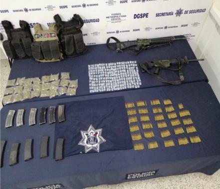 Aseguran droga, armas de fuego y un vehículo en Villa de Reyes