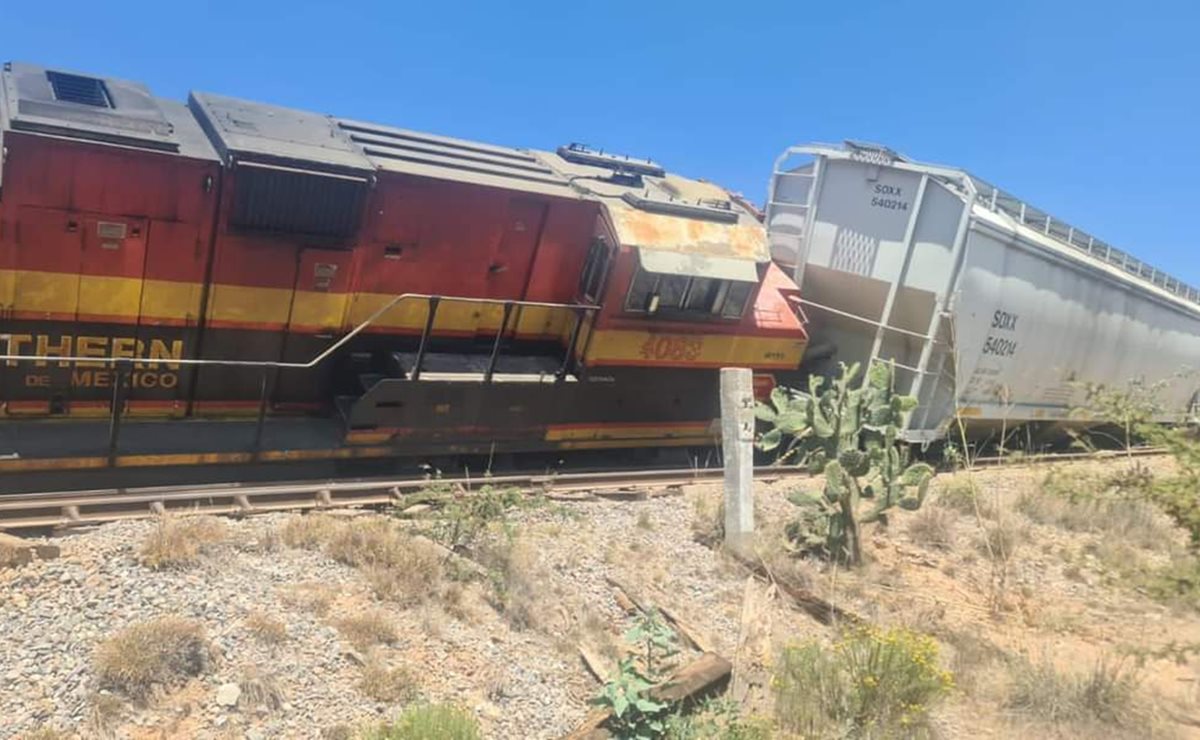 Reportan daños materiales tras descarrilamiento de tren en SLP