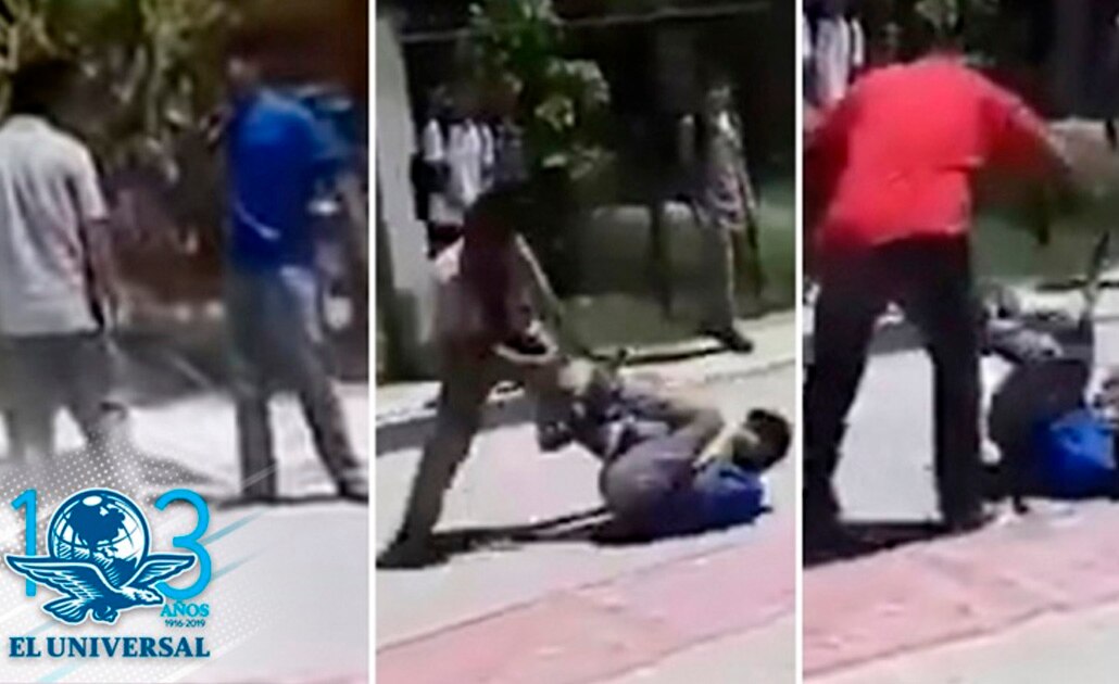 (VIDEO) Maestro detiene pelea en Chiapas a cinturonazos