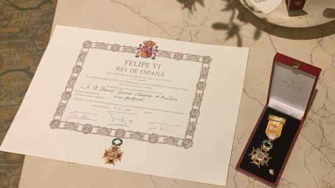 Recibe Daniel Álvarez reconocimiento en España por el impulso a la cultura en SLP