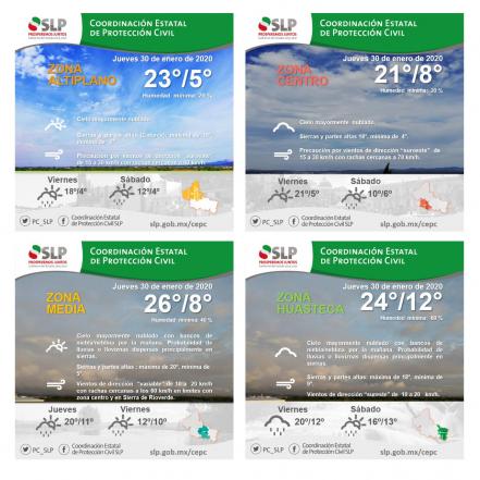 Alertan por fuertes rachas de viento para este jueves en SLP