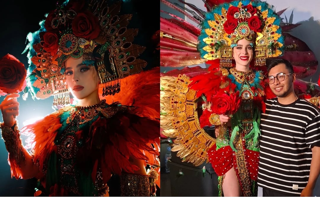 El traje cautivó a los presentes por su originalidad, color y forma. Fotos: Instagram @fer.nando_ortiz