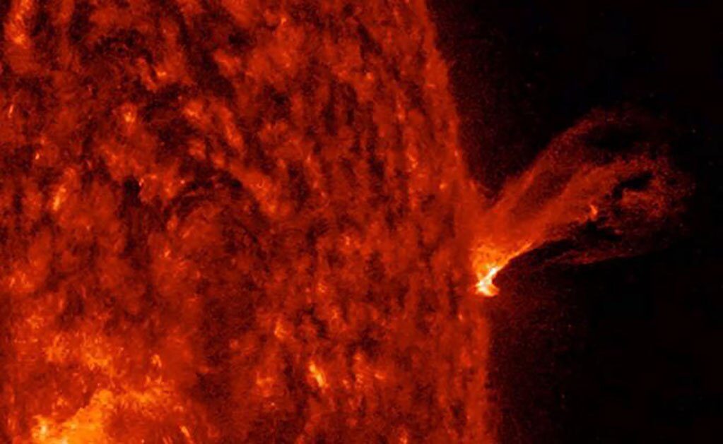 Así se ve una erupción solar