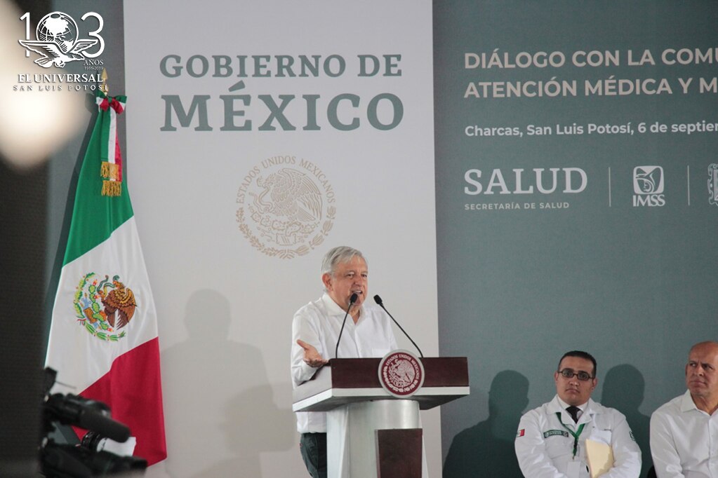 Visita de AMLO a Charcas, SLP