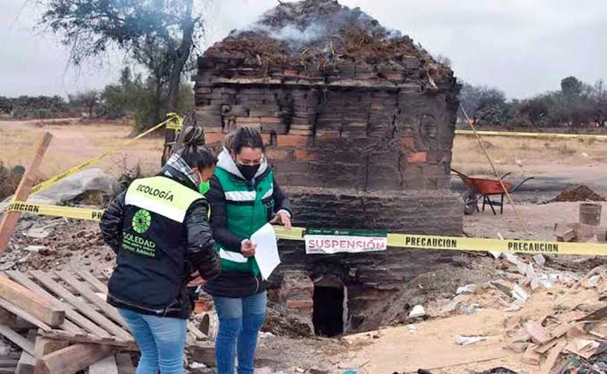Clausuran en Soledad 24 de 30 ladrilleras; emitían contaminantes y operaban sin permisos. Foto: Especial
