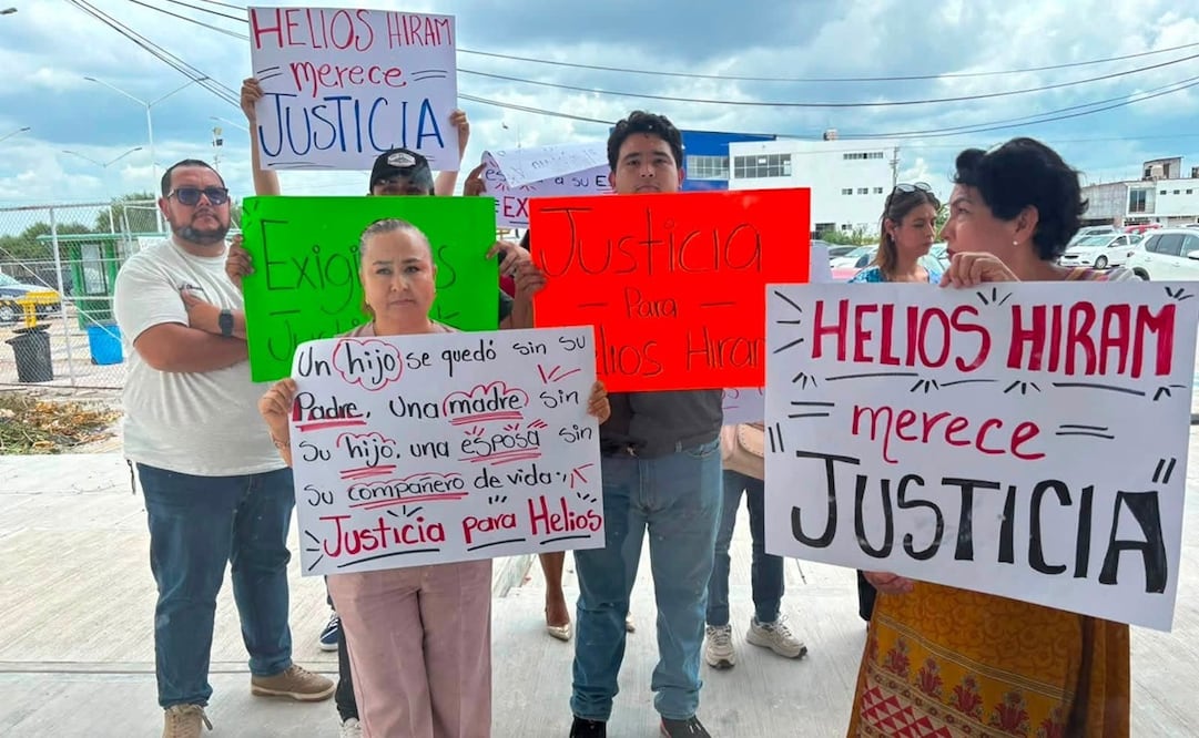 Familiares de Helios Hiram protestan en Rioverde, SLP. Foto: Redes sociales