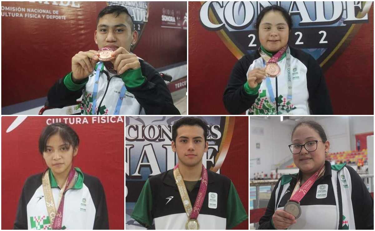 Delegación potosina de natación lleva 11 medallas ganandas en los Juegos Paranacionales Conade 2022