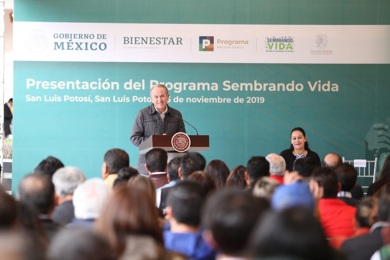 Secretaría de Bienestar presenta en SLP programa “Sembrando vida”