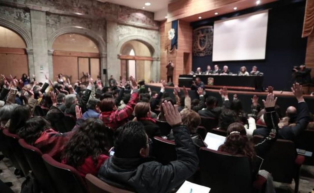 El consejo universitario de la UNAM, donde estuvo presente el rector Enrique Graue. (FOTO: Alejandra Leyva. EL UNIVERSAL)