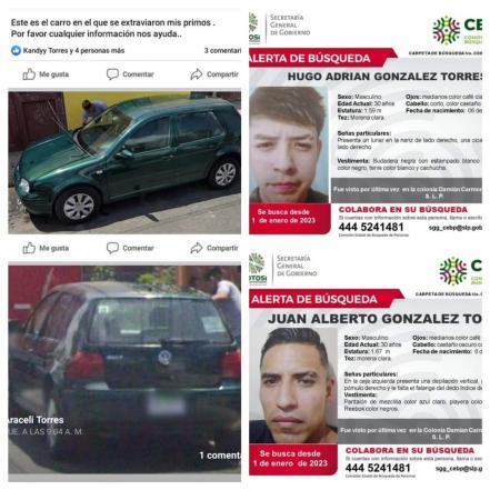 Reportan desaparición de dos jóvenes en capital de SLP; salieron desde año nuevo