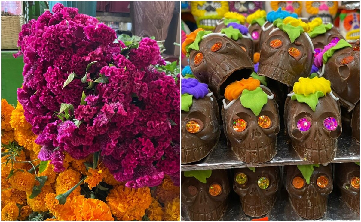 Productos para Día de Muertos en el mercado República de SLP. Fotos: Humberto Torres