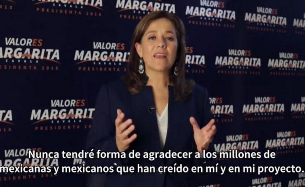 La ex candidata independiente a la Presidencia, Margarita Zavala. Foto: Especial