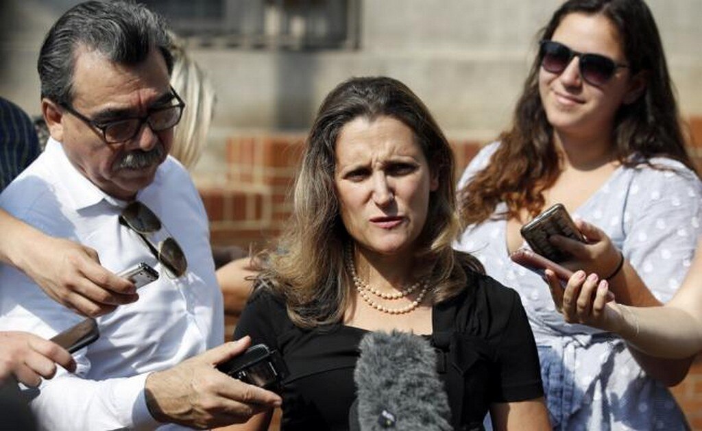 La ministra canadiense Chrystia Freeland (AP)