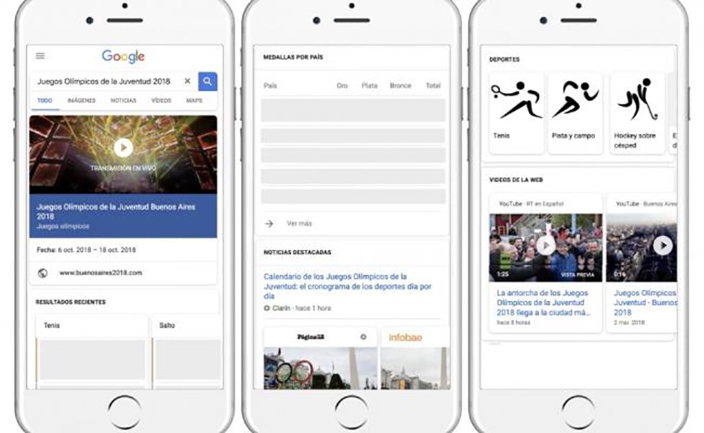 Google mostrará accesos directos a videos en vivo y on demand con los mejores momentos de los juegos
